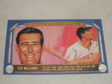 1982 Davco Hall of Fame Baseball Star Ted Williams
