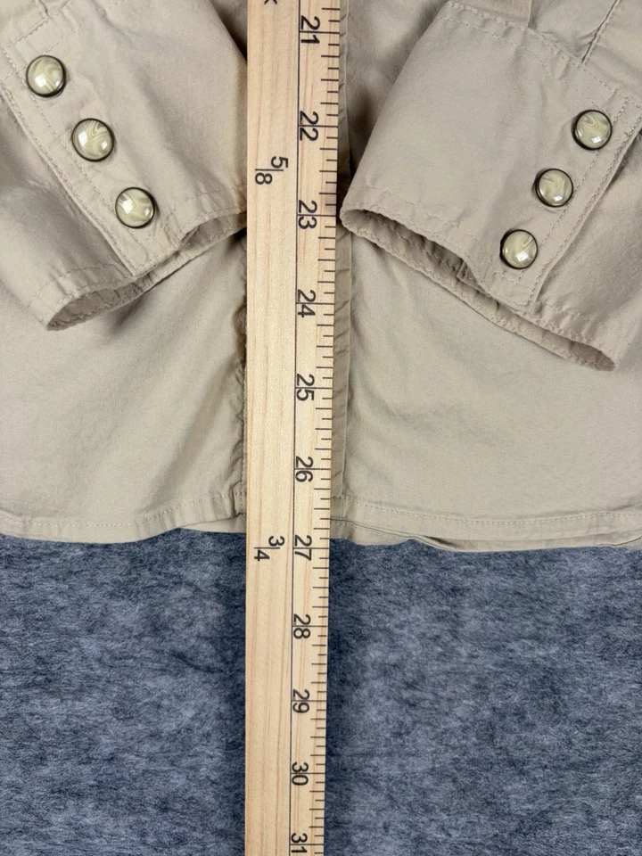 Camisa Tecovas Western Masculina S Pérola Snap Tan Cáqui Campo Manga Longa Jugo - Imagem 3 de 4