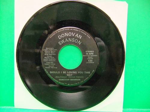 Donovan Swanson NM 7" You’re A Hurricane / Should I Be Loving You This Way 1987