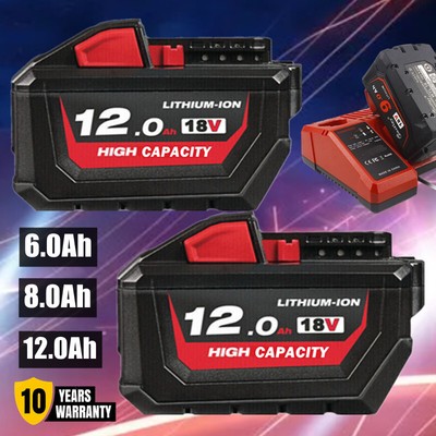 Battery For Milwaukee for M18 18V 8.0AH 12.0AH Extended Lithium 48-11-1880 US