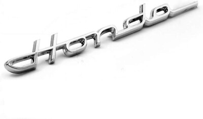 HONDA Classic Emblem Script Plated 215mm x 23mm Vintage Auto Moto JDM - NEW!!