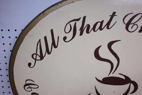 Vintage Original Hand Painted Store Sign - All That Chocolate - Coffee Bakery US - Picture 2 of 9