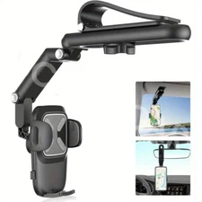 360° Phone Holder Car Sun Visor Mount Bracket Rotatable For 4-7in GPS Cell Phone