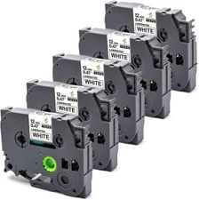 5X Label Maker Tape 12mm for Brother Genuine P-Touch TZ-231 TZe-231 PT-D210