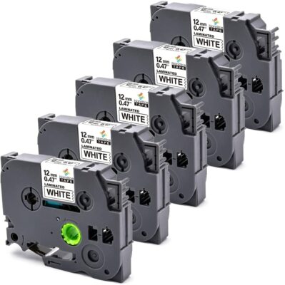 5X Label Maker Tape 12mm for Brother P-Touch TZ-231 TZe-231 PT-D210