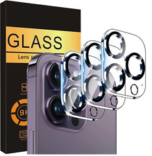 3 Pack For iPhone 14 13 12 11 Pro Max Tempered Glass Camera Lens Cover Protector