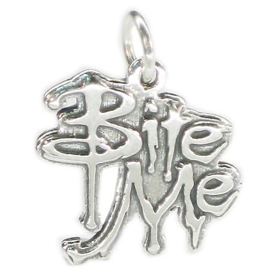 Bite Me sterling silver charm .925 x 1 Vampire and Halloween charms.