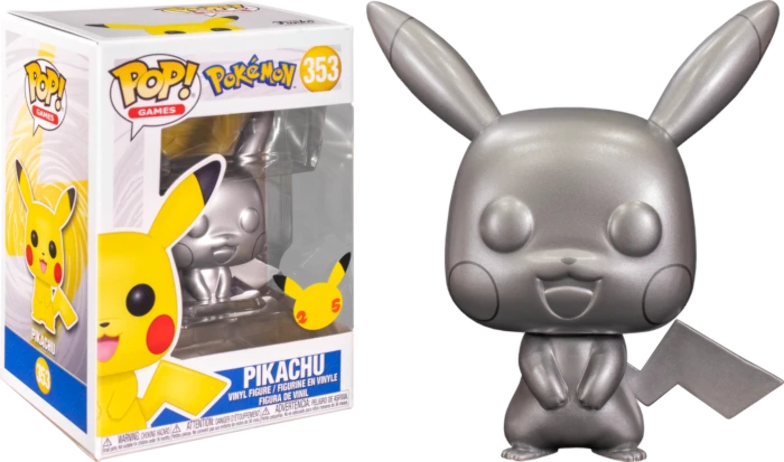 Pokemon Silver Pikachu Funko Pop! #353