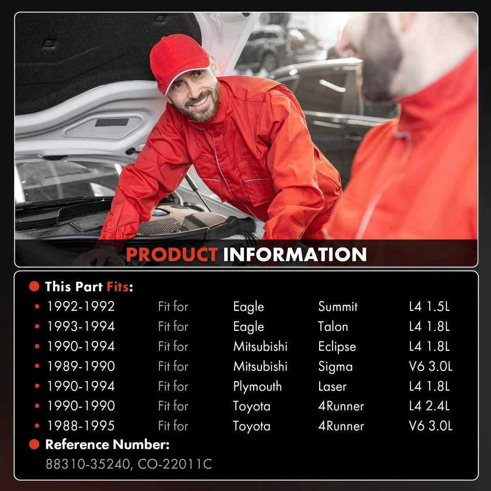 Compresor de aire acondicionado con embrague para Toyota 4Runner 1988-1995 Mitsubishi Plymouth Eagle Foto 3 de 4