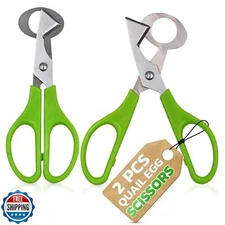 2 Pcs Quail Egg Scissors - Heavy-Duty Quail Egg Cutter Tool with Stainless St