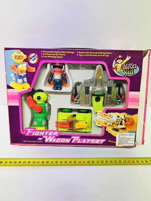 Fighter Robot Playset 5 In One Neon Kid Vintage Rare Transformable Nr3