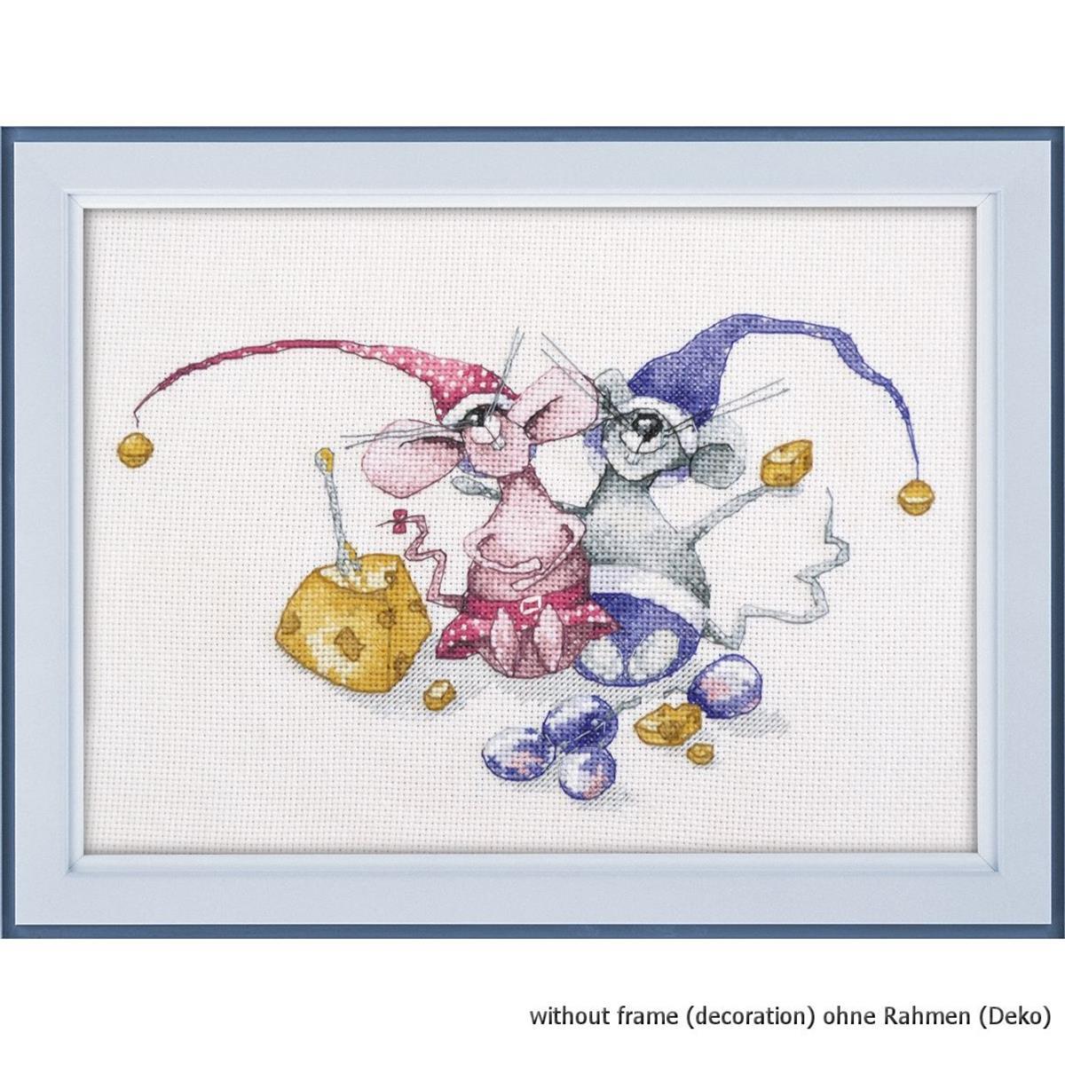 Oven counted cross stitch kit ""Peas and Bean"", 22x14cm, DIY