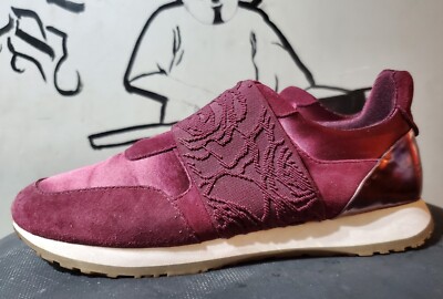 TARYN ROSE 12 Womens Red Slip-On Zip Waterproof Sneaker Floral