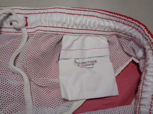 Roundtree & Yorke Size Medium Red New Men's Swim Cargo Trunks Shorts - Picture 10 of 12