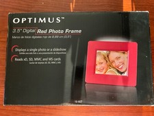 New Optimus 3.5" Digital Red Photo Frame 160-0667 Radio Shack
