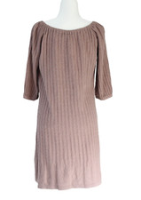 Maple Size Medium Mauve Pink Cotton Angora Rabbit Hair Cable Knit Sweater Dress