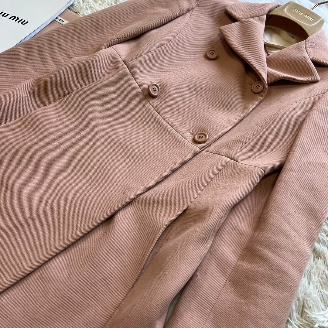 ジャケット・アウター miumiu archive light spring coat MIU MIU S/S 2011 RUNWAY Light Pink Nappa Leather Applique