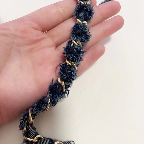1.5cm Denim Chain Trimming for Clothing Sewing Accessories DIY Hats Bags Edge - Picture 10 of 19