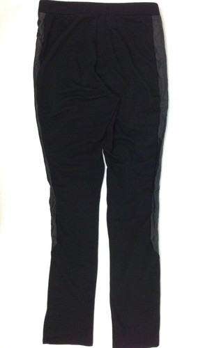Leggings donna Nicole by Nicole Hiller inserti ecopelle nero taglia L - Foto 2 di 5