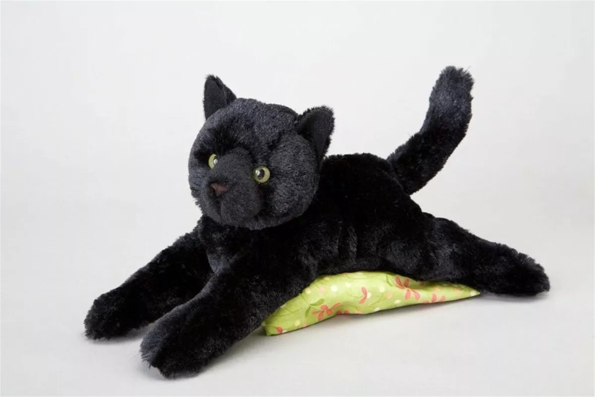 Nigel the Black Cat Plushie Toy Black Cat Stuffed Animal 