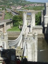 Photo 6x4 Conwy Suspension Bridge from the castle This splendid suspensio c2009