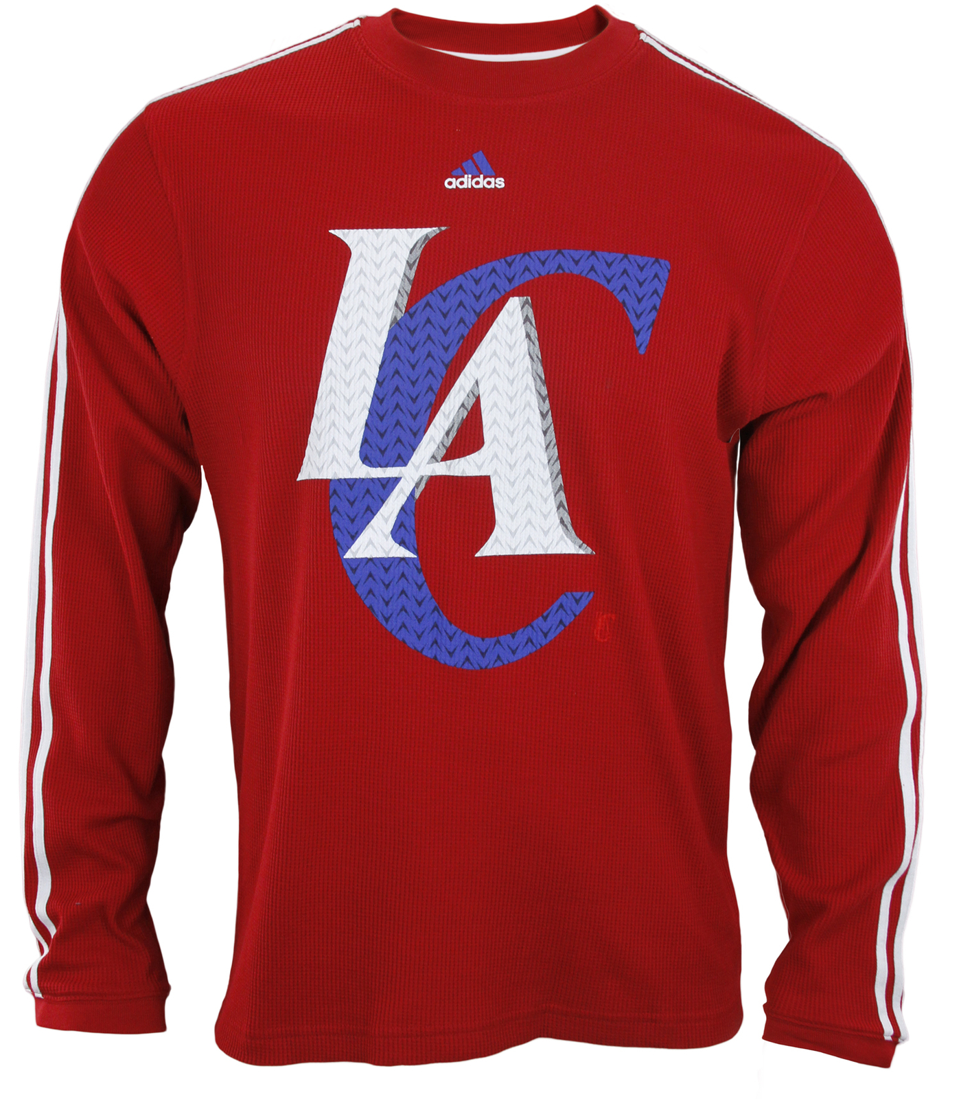 Adidas NBA Basketball Mens Los Angeles Clippers Long Sleeve Thermal Shirt - Red