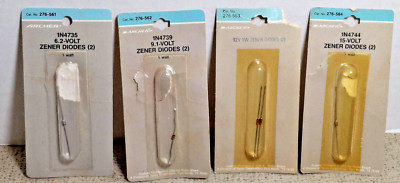 Archer (2)-276-563 12v 1 W/ (1) 6.2V/  (1)- 9.1V/ (1)-15V Zener Diodes(Lot of 5)
