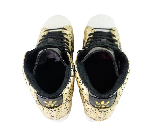 Adidas Superstar UP Hidden Wedge Heel Metallic Gold Black Splatter White Size 7 - Picture 4 of 11