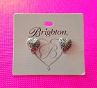 ~ Anyone Can Wear! Great Gift! Brighton Floral Mini Heart ❤️ Earrings New!
