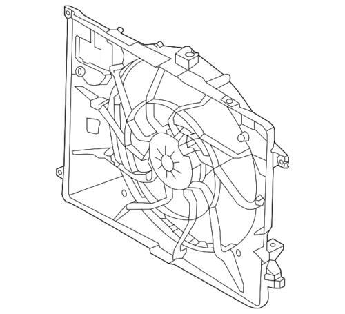 Cubierta del ventilador para Hyundai (N/P 25350-B1280)