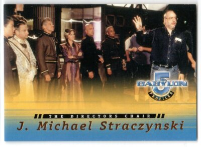 BABYLON 5 1999 SKYBOX PROFILES DC5 THE DIRECTORS CHAIR J. Michael Straczynski