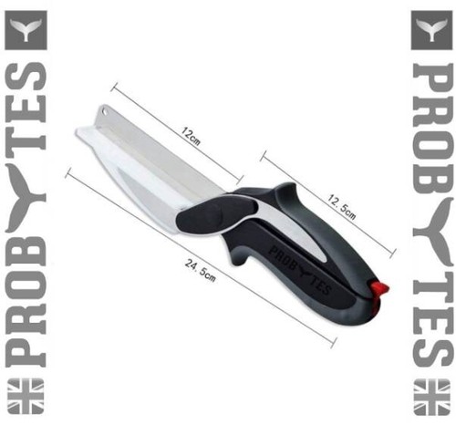 2 in 1 Clever Cutter Chopping Board, Smart Scissor, Removable Knife, Safety Lock - Picture 4 of 10