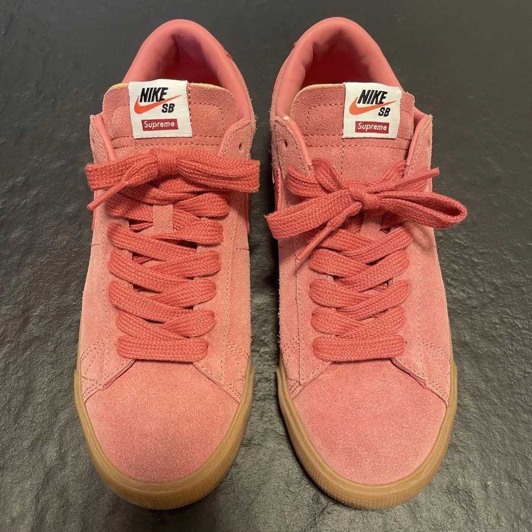 Blazer homme 7.0US Supreme X Nike Low Sb Qs rose édition limitée colla de collection