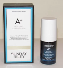 Sunday Riley A+ High-Dose Retinoid Serum 0.5 Oz 15 mL NIB CoQ10 Honey B3