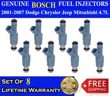 8X OEM Bosch Fuel Injectors For 2001-2007 Dodge Dakota Durango Ram 1500 4.7L V8