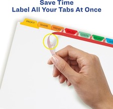 Avery 11424 - 25 sets - 8 Multicolor Tabs