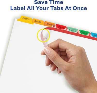 Avery 11424 - 25 sets - 8 Multicolor Tabs