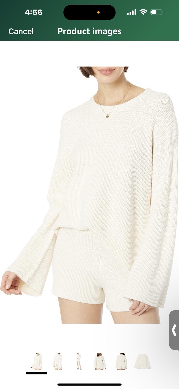 The Drop Women's Alice Crew-Neck Back-Slit Ribbed Pullover Sweater Size Medium