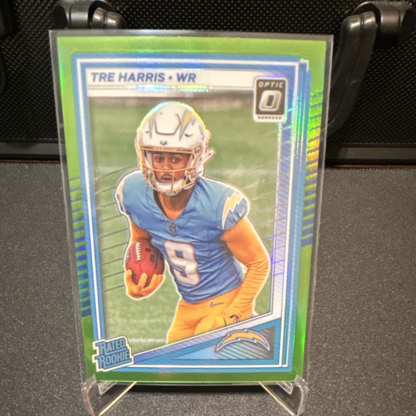 2025 Optic Lime Green Tre Harris #229 /50 Chargers