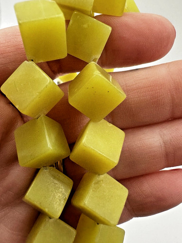 Vintage Square Lemon Jade Necklace Roper Romp