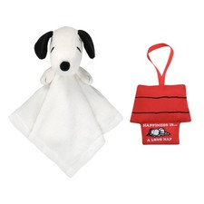 Lambs  Ivy Snoopy Plush Security Blanket/Lovey  Door Pillow Gift Set