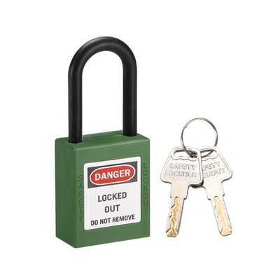 Lockout Tagout Locks 1-1/2 Inch Shackle Key Different Safety Padlocks Green