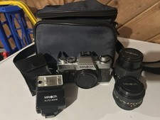 Minolta XG-1 camera w/accessories flash lens