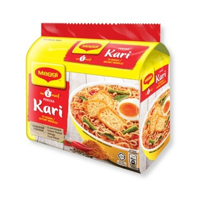 Maggi Kari Instant Noodles 5×79g | Authentic Malaysian Instant Mee | Halal
