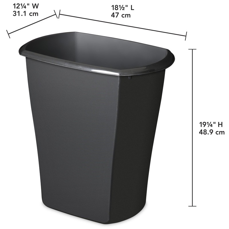 10 Gallon Plastic Trash Can Open Top Wastebasket Kitchen Garage Workspaces New