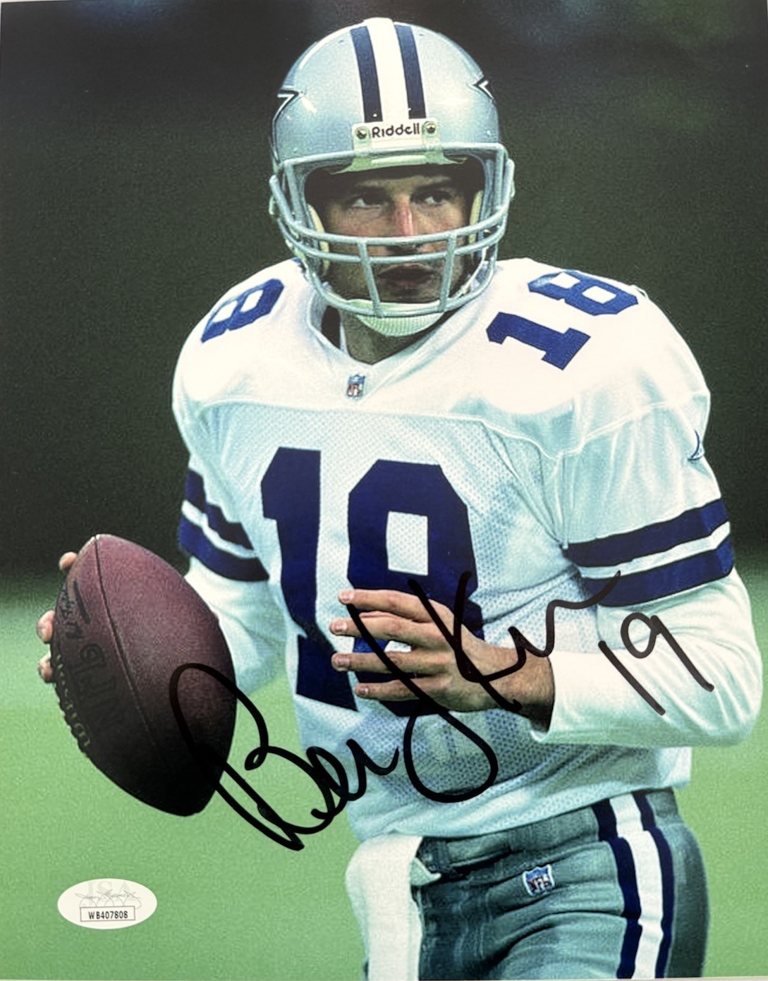 Bernie Kosar Autographed Signed Dallas Cowboys 10x8 Photo JSA COA 