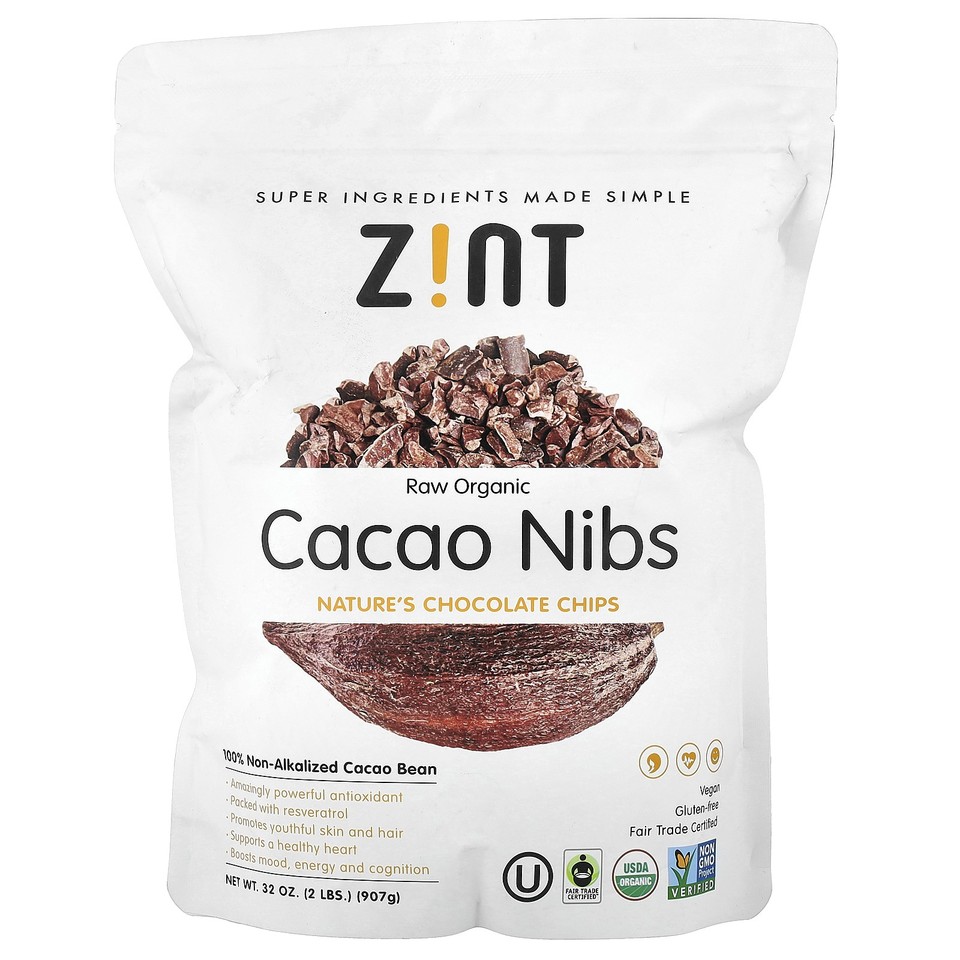 Raw Organic Cacao Nibs, 32 oz (907 g)