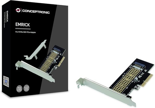 Conceptronic EMRICK05B PCI Express Card M.2 NVMe SSD PCIe Adapter - Afbeelding 3 van 4