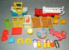 Vtg Fisher Price Play Family Little People 993 Castle 928 Fire Station etc Parts