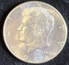 1964 AU Kennedy Half Dollar, 90% Silver Auction